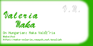 valeria maka business card